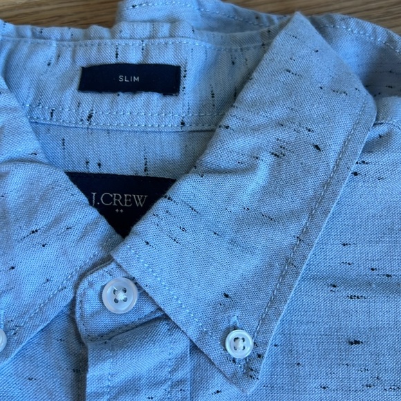 New with tags, J. Crew factory Marled Cotton Shirt sz Small in Ice blue - Picture 6 of 6